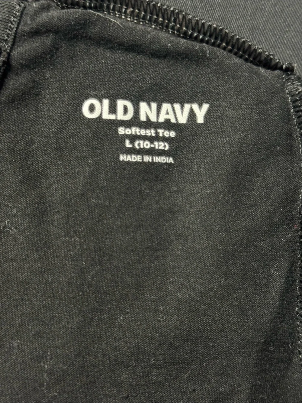 Old Navy Girls Black Softest Tee Criss Cross Back Top Size L 10-12